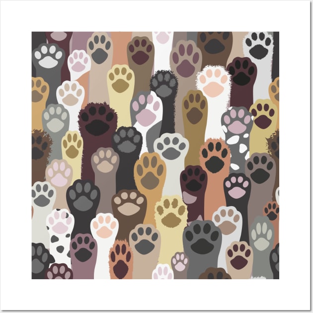 Pawsome Pattern Wall Art by Tillowin